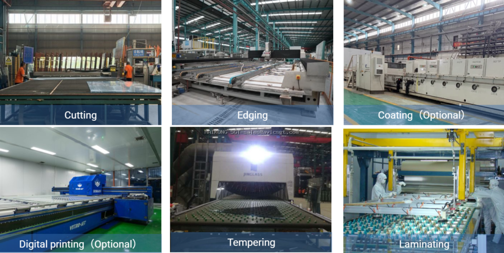 oversized SGP laminated glass production line for facade projects