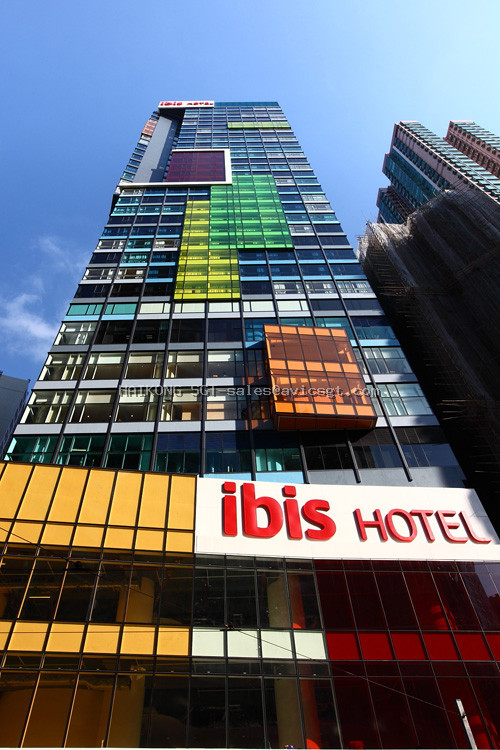 colored PVB laminated glass facade design