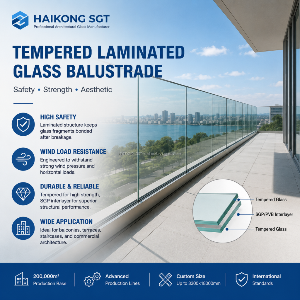 laminated glass for railing