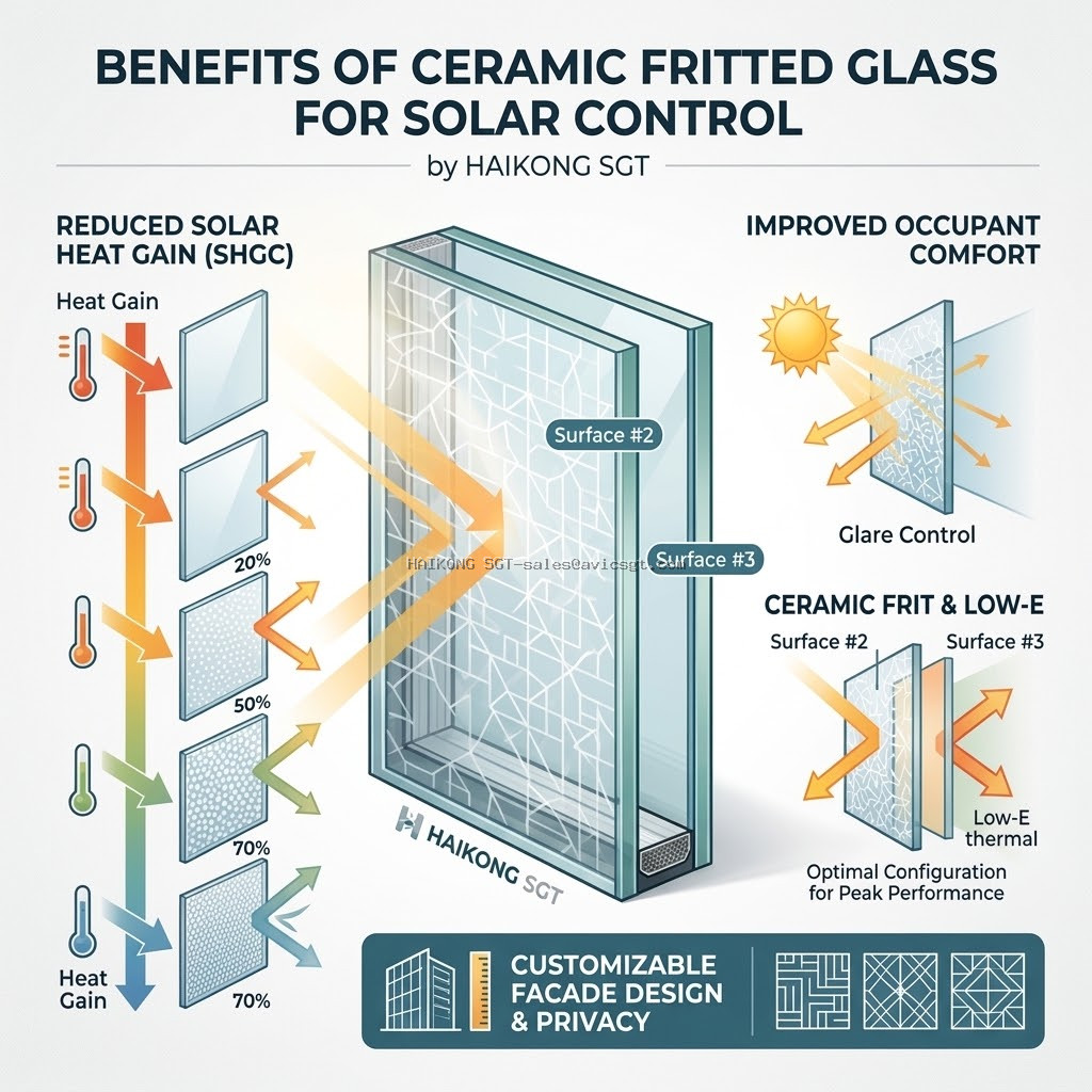 ceramic fritted glass facade