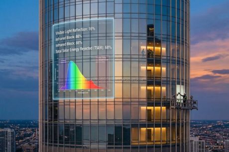 reflective coated architectural glass